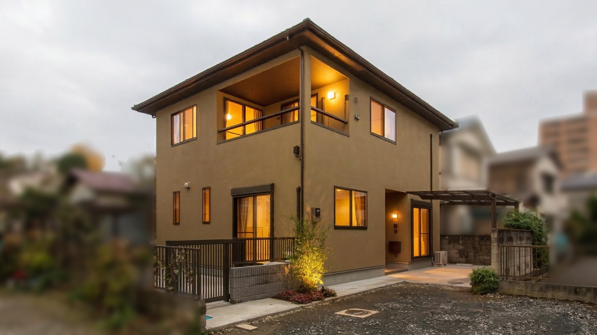 杉無垢の香りに包まれた和の家