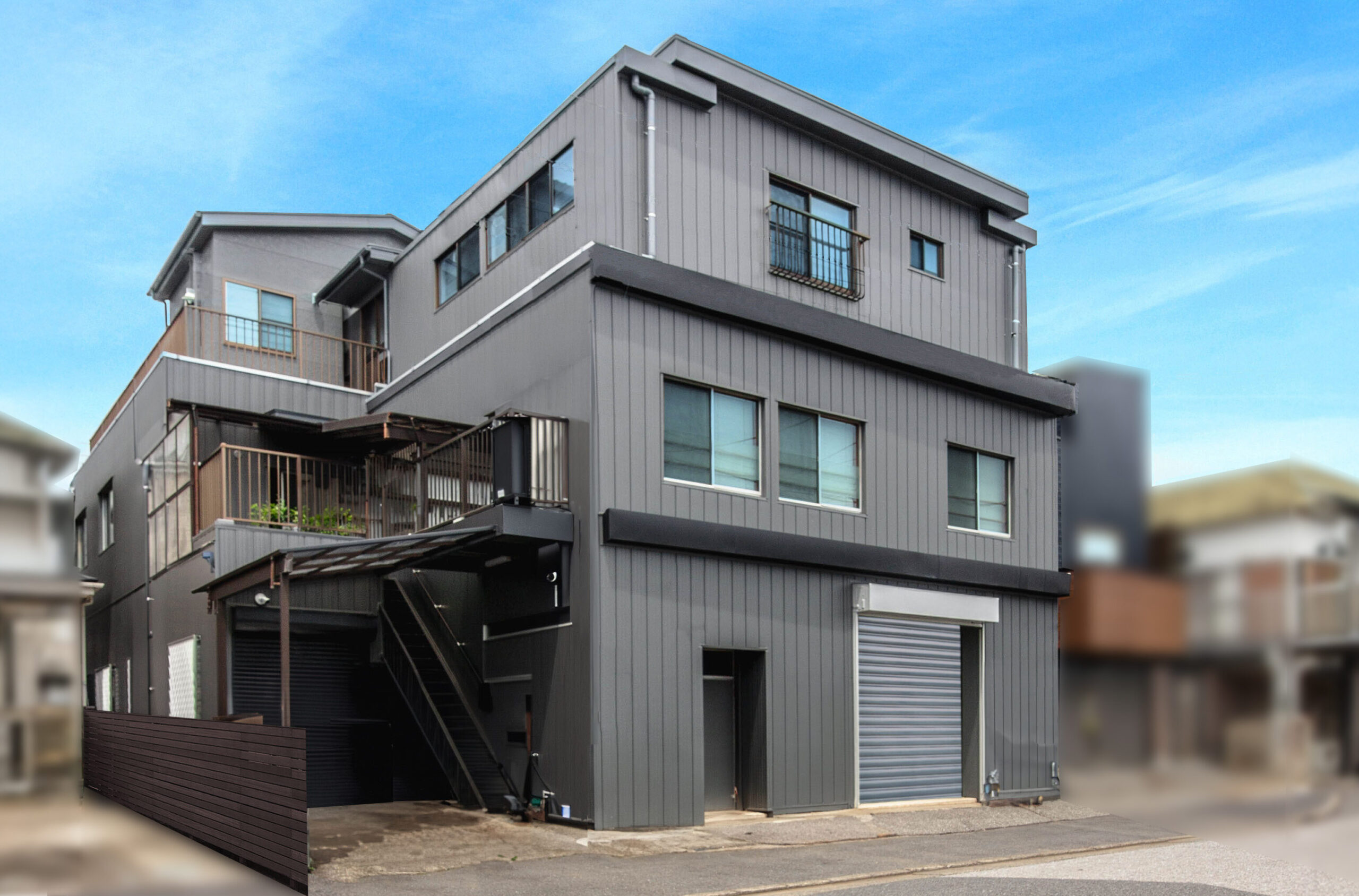 重量鉄骨造 外装工事