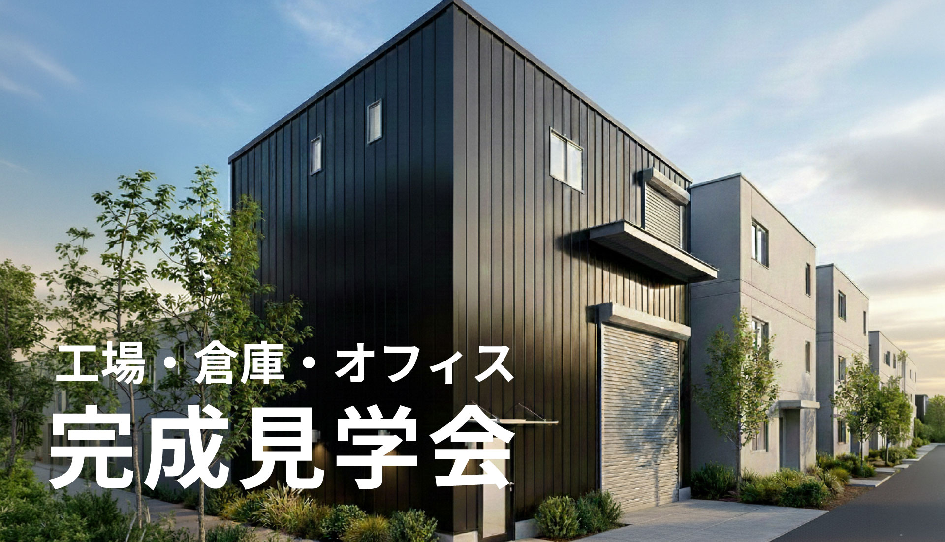 【4/24開催】工場・倉庫・オフィス完成見学会｜重厚鉄骨2階建て 工場兼事務所｜川口市飯塚